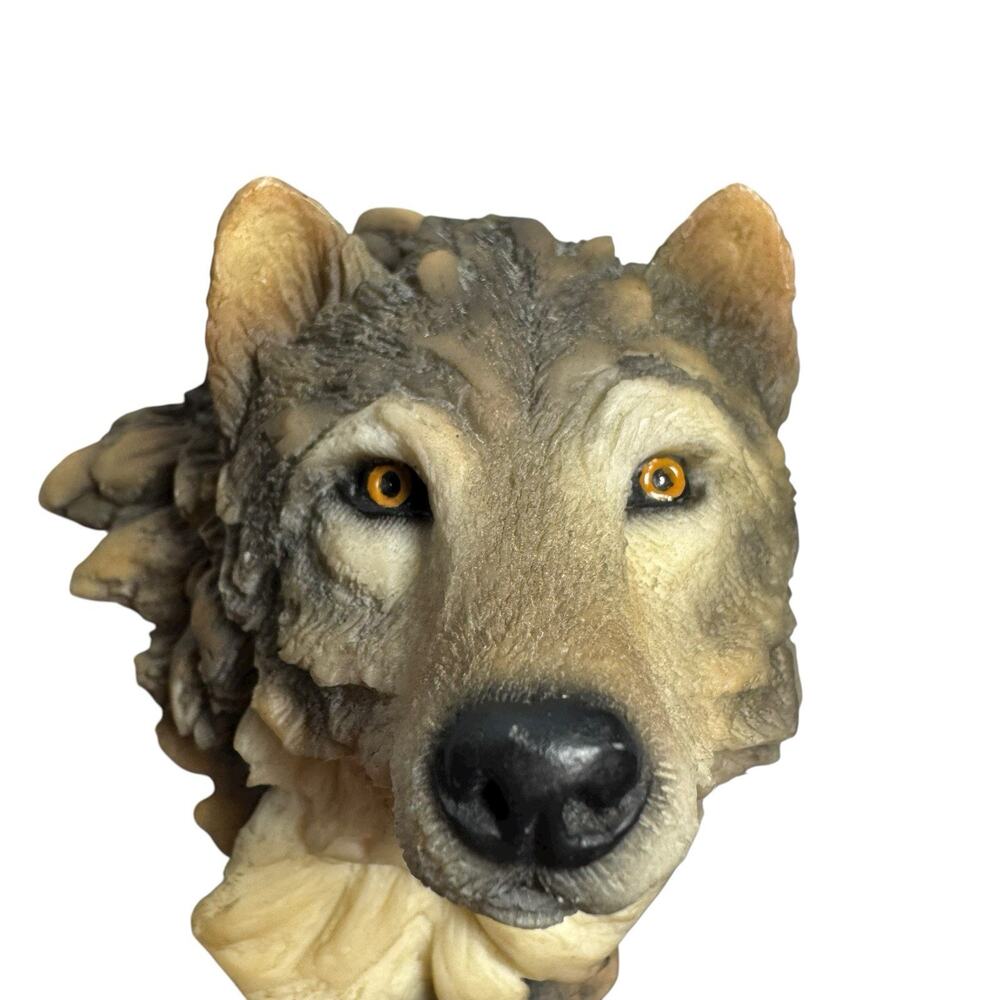 Vintage Mill Creek Studios Small Wolf Keen Eye Sculpture 14004 Folklore Decor